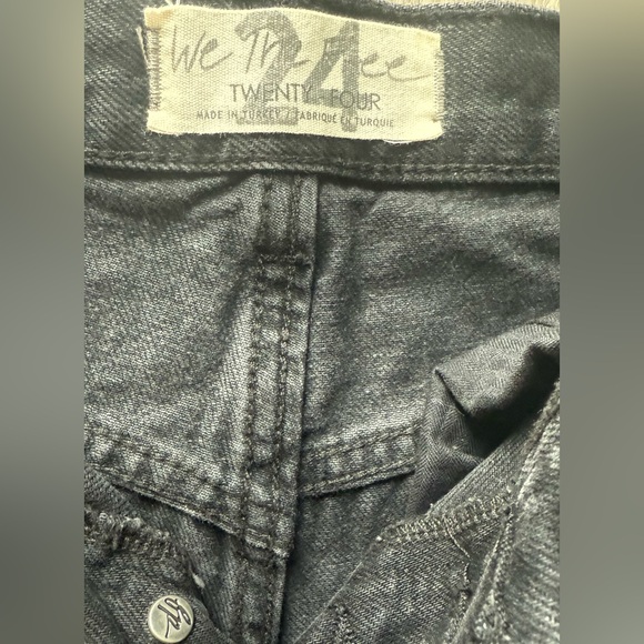 Free People Maggie Distressed Black Jean Shorts- 24 - Picture 7 of 8